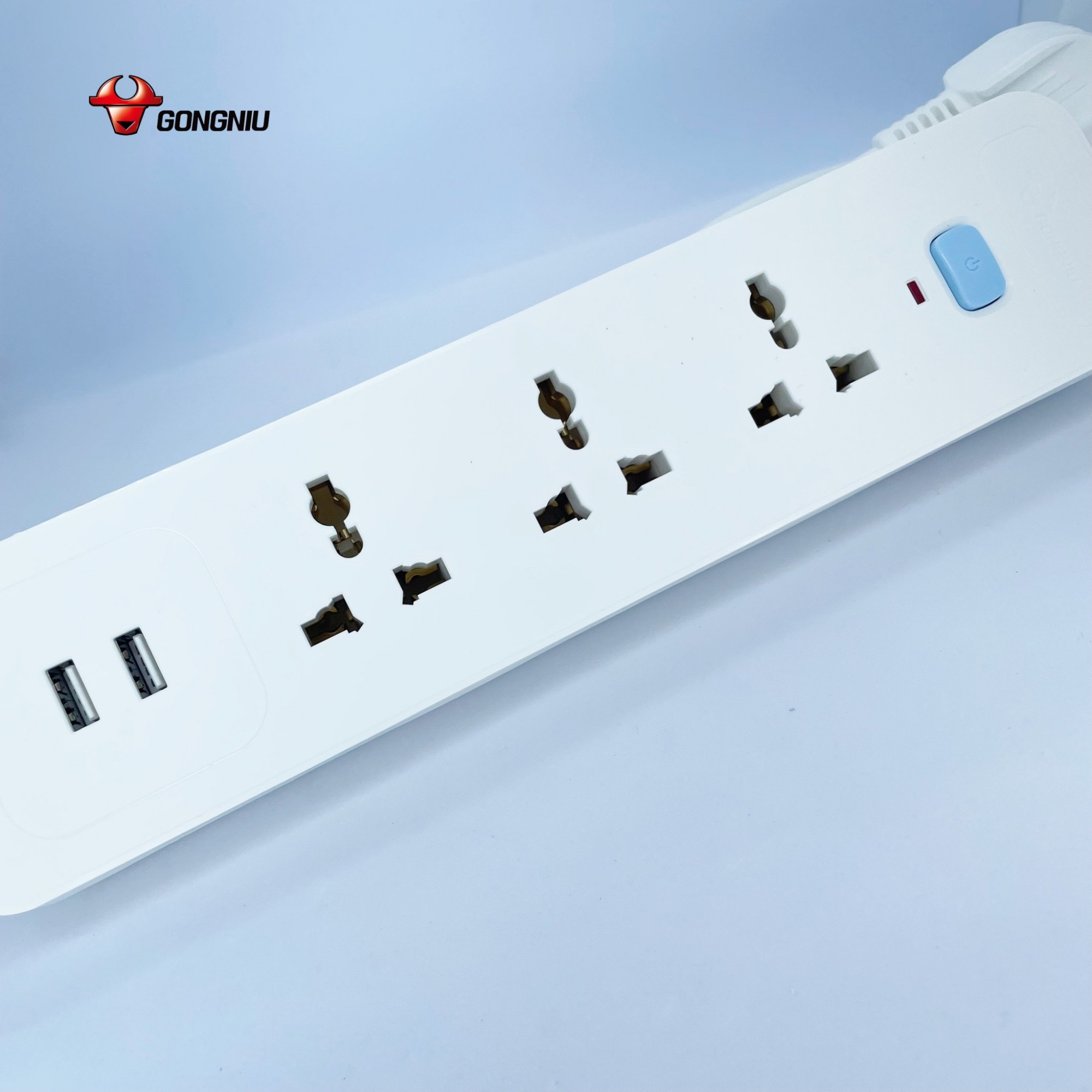 Ổ Cắm Điện GONEO 3 Ổ Đa Năng + 2 USB 1 Công Tắc – Dây Dài 1.8M | Công Suất 2500W – Chính Hãng GONEO Việt Nam