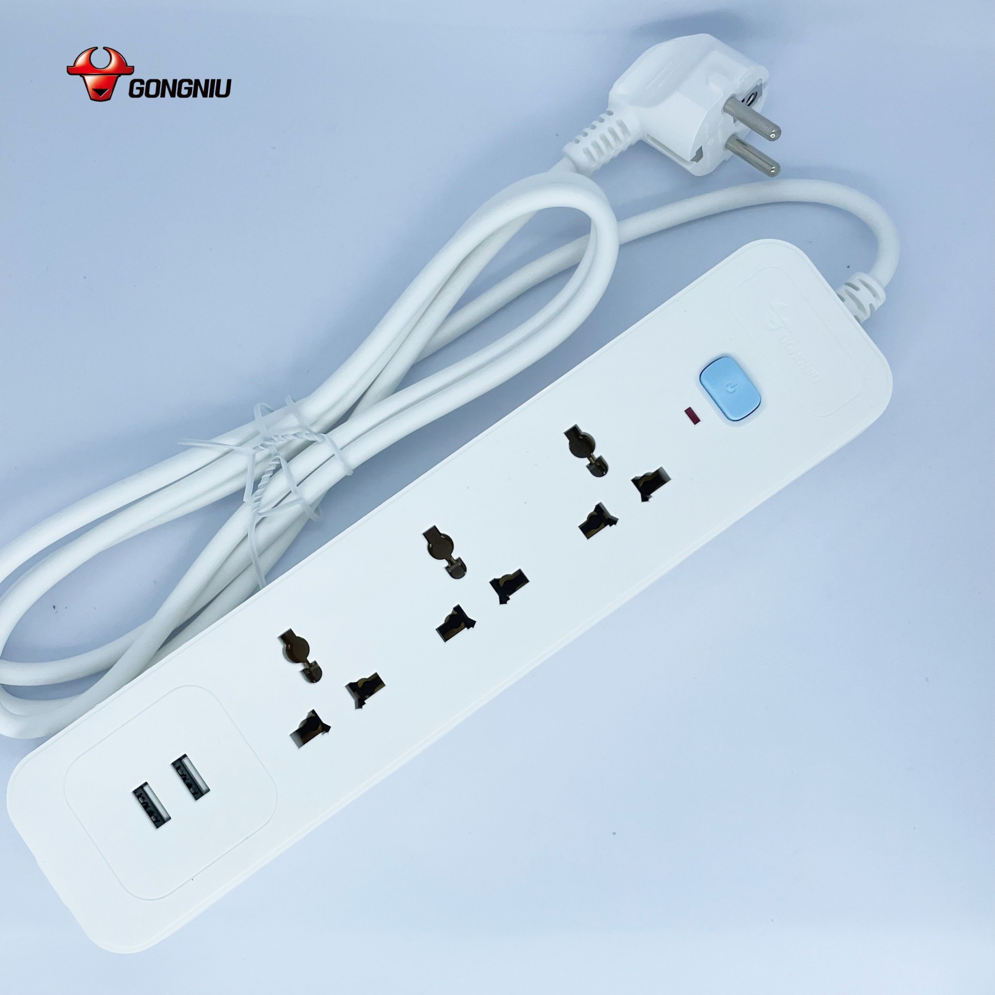 Ổ Cắm Điện GONEO 3 Ổ Đa Năng + 2 USB 1 Công Tắc – Dây Dài 1.8M | Công Suất 2500W – Chính Hãng GONEO Việt Nam