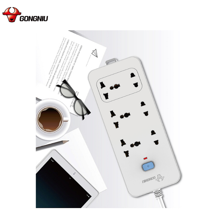 Ổ Cắm Điện Gongniu 6 Ổ Đa Năng 1 Công Tắc 2500W –  N1330
