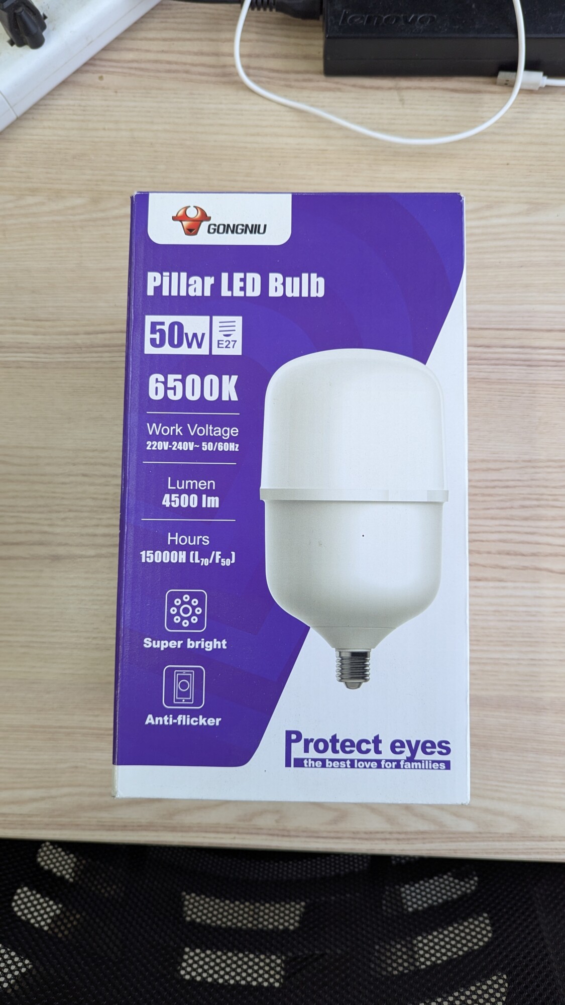 Bóng đèn LED Bulb Trụ Goneo MQ - C050B AS (E27/50W/6500K) 5