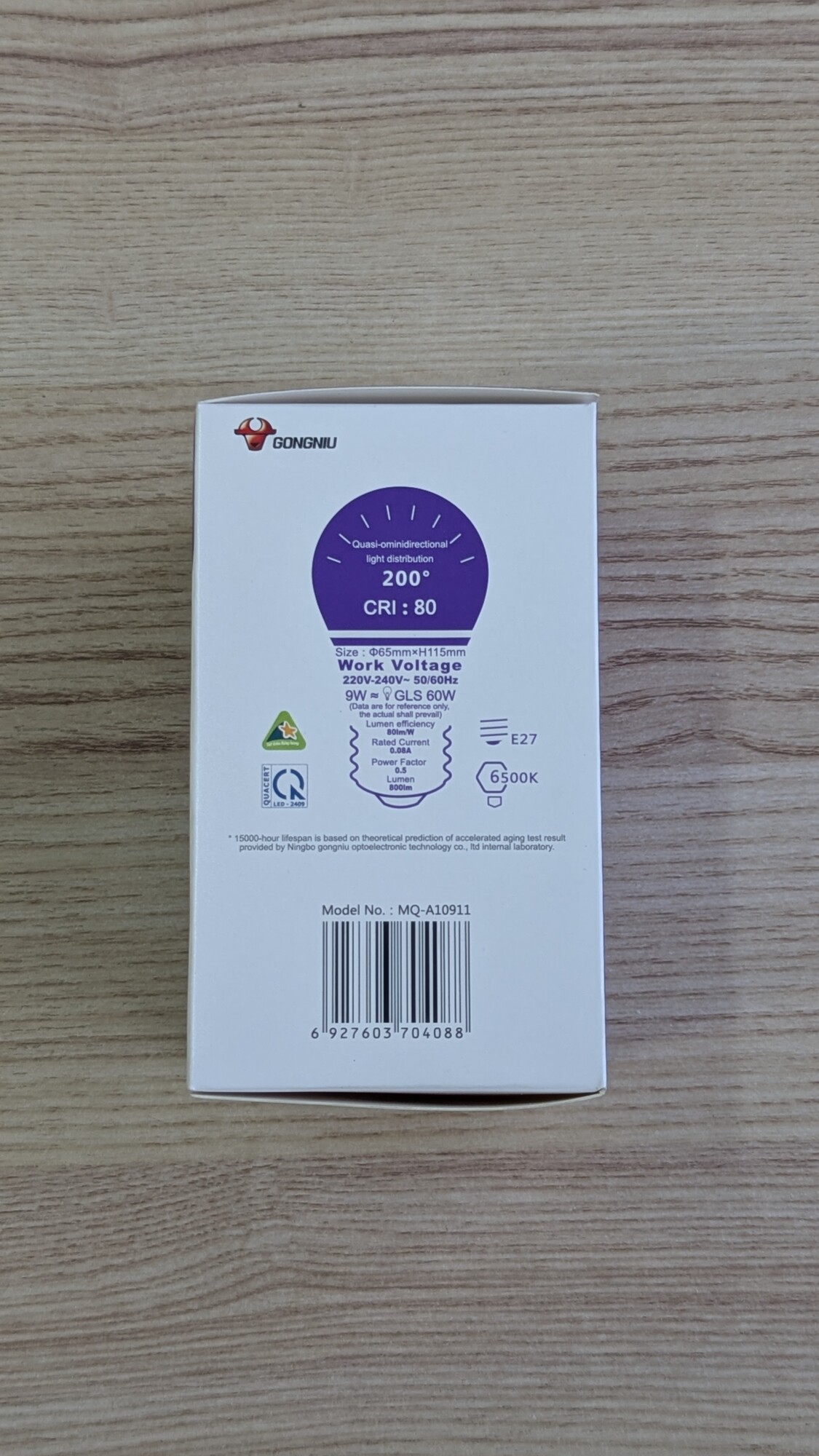 Bóng đèn LED Goneo MQ-A10911 – E27- Công suất 9W ( 6500K) 8