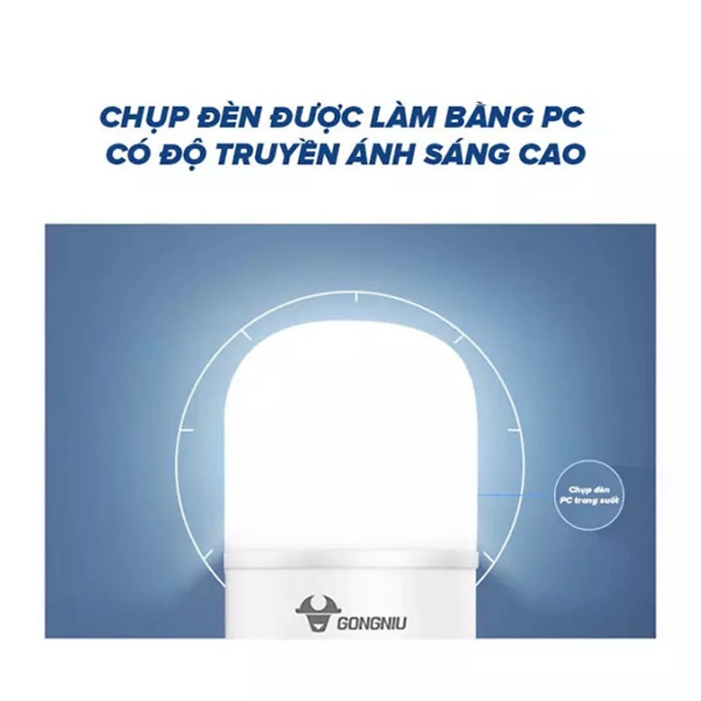 Bóng đèn LED Bulb Trụ Goneo MQ - C040B AS (E27/40W/6500K) - Ánh sáng trắng - Bền bỉ - Tiết kiệm điện 3