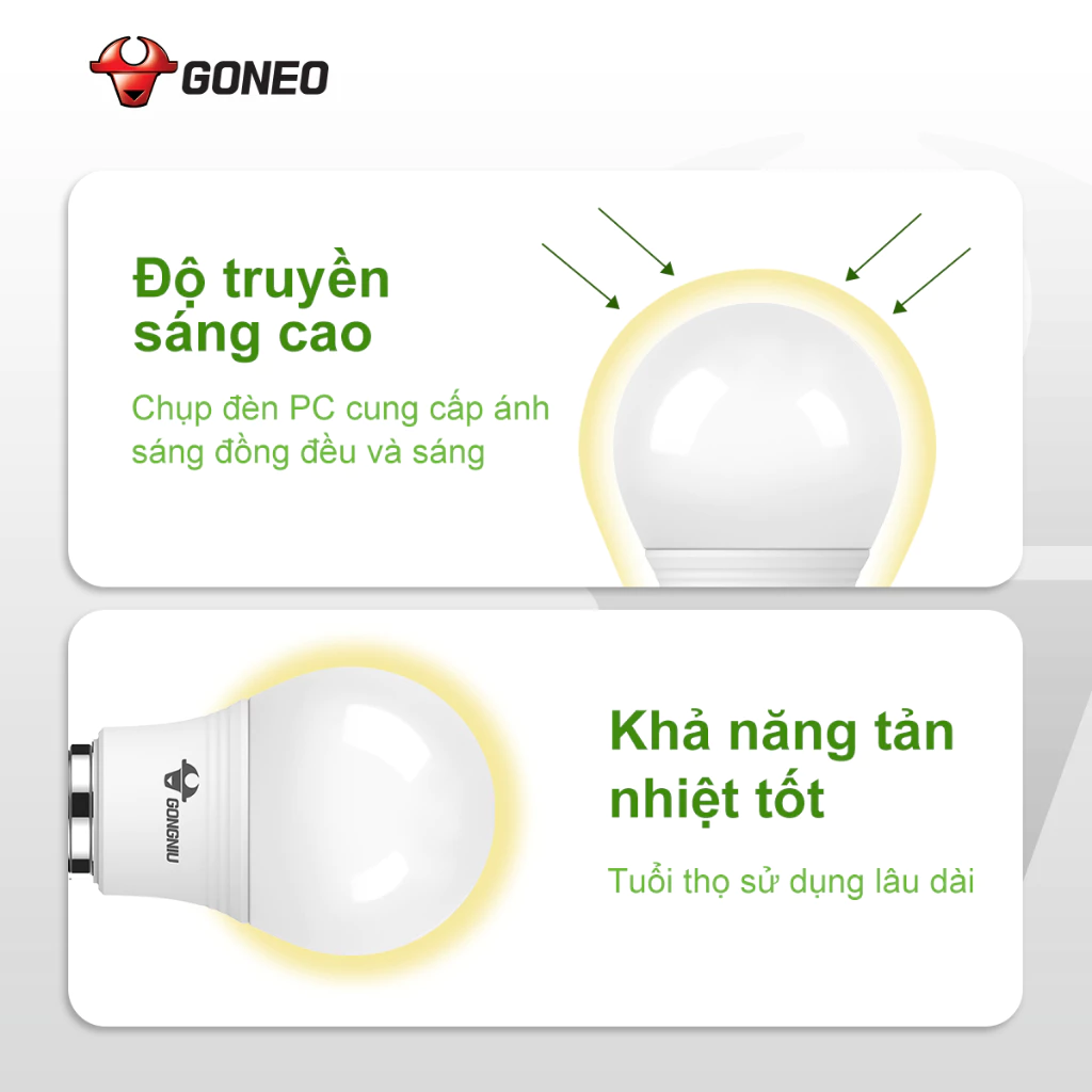 Bóng đèn LED Goneo MQ-A10911 – E27- Công suất 9W ( 6500K)