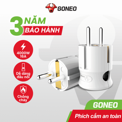 Phích cắm công suất lớn 10L5 – 4000W – Chính hãng Goneo – An toàn