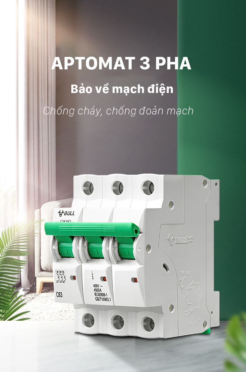 Bộ ngắt mạch điện – Aptomat 3 pha Goneo – Chất lượng – Chính hãng