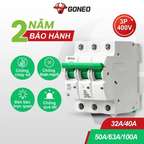 Bộ ngắt mạch điện – Aptomat 3 pha Goneo – Chất lượng – Chính hãng