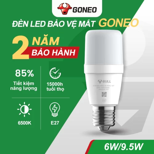 Bóng đèn LED Bulb Goneo 6W E27 – MQ-E006A- BS 6500K – Hiệu Suất Cao