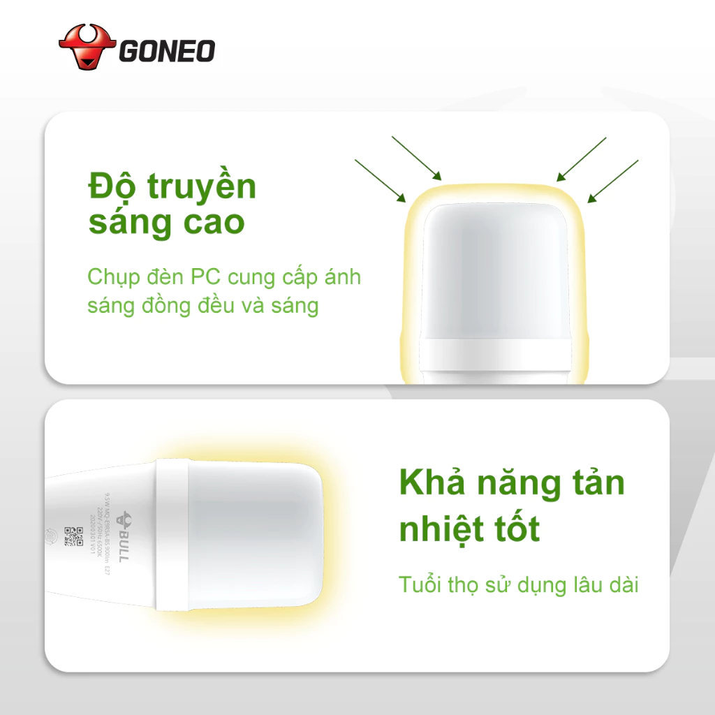 Bóng đèn LED Bulb Goneo 6W E27 – MQ-E006A- BS 6500K – Hiệu Suất Cao