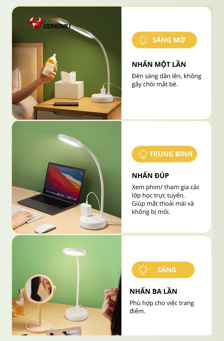 Ổ CẮM ĐÈN BÀN 2 TRONG MỘT TIỆN LỢI VÀ AN TOÀN 4