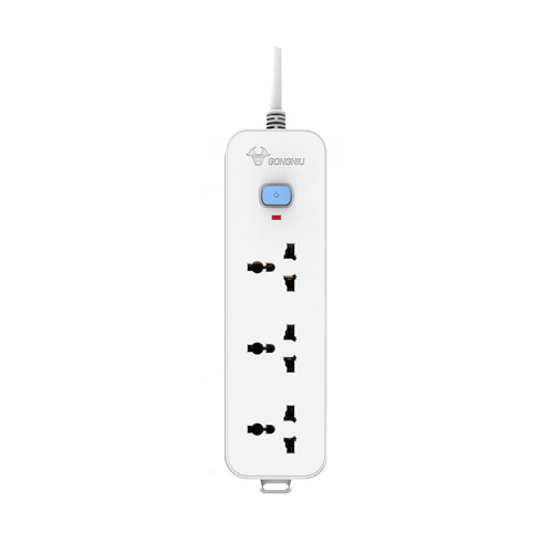 Ổ Cắm Điện Gongniu 3 Ổ Đa Năng 1 Công Tắc 2500W – N1030