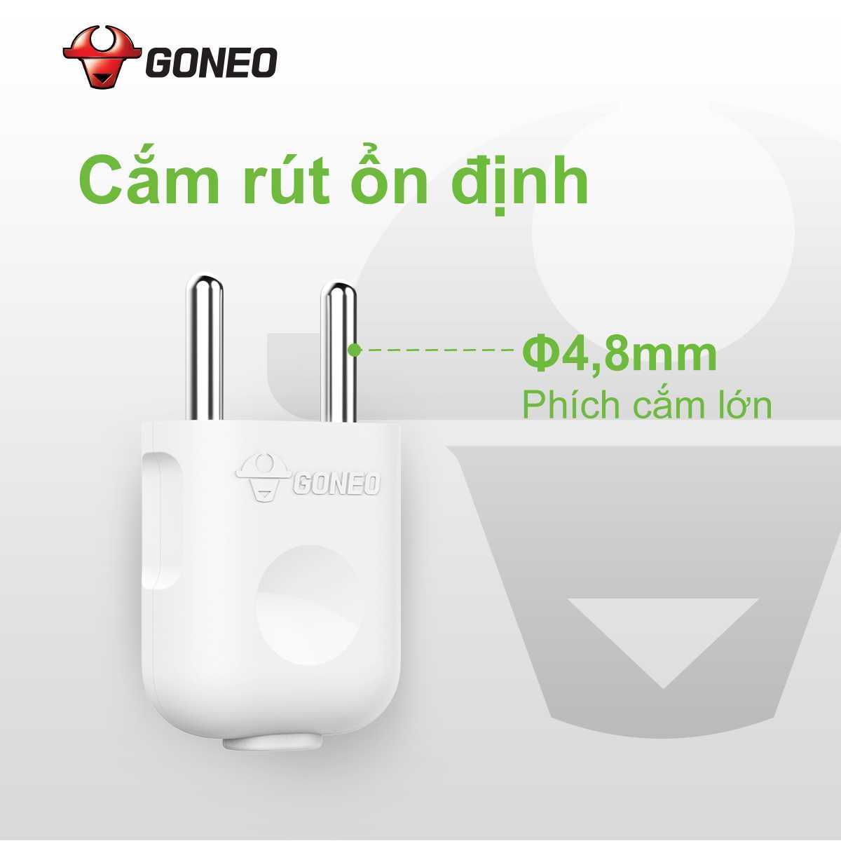 Chân Cắm Điện GONEO 10F2 – 2500W/16A – Đa năng – Chính hãng GONEO