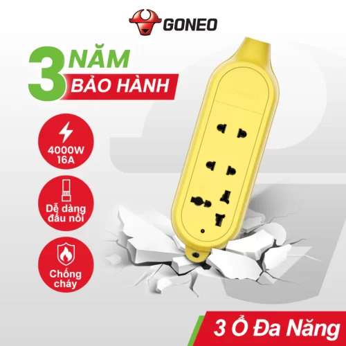 Ổ Cắm Điện Chống Va Đập GONEO C4D – Siêu Bền, Siêu An Toàn, Chuẩn Công Trình