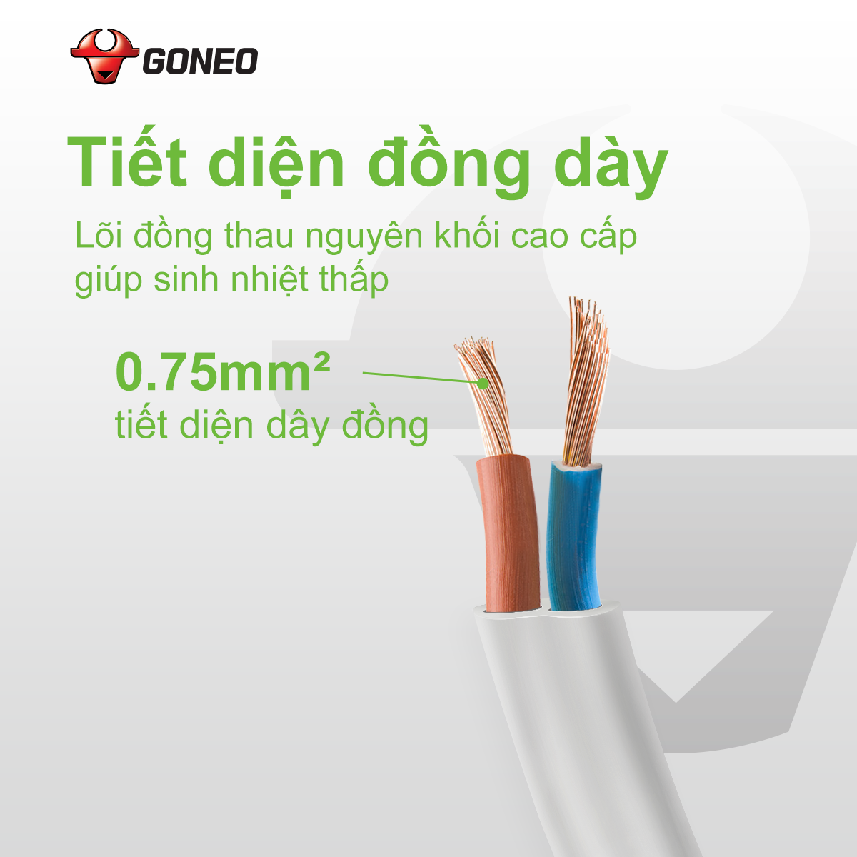 Ổ Chia Điện GONEO Z030R – Chia 3 Đa Năng Siêu Gọn 2500W- Tiện Lợi